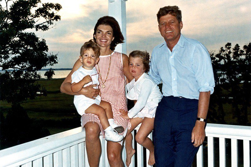 John F Kennedy with Family